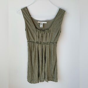 Striped Green Babydoll Tank Top